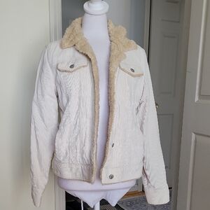 Gap Women's Cream Faux Sherpa-Lined Jacket
